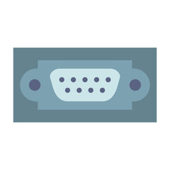 VGA Connector Vector Design Icon Style