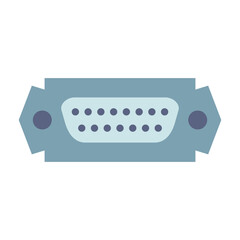 D-sub Connector Vector Design Icon Style