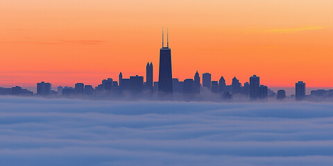 Skyline Emerging from the Fog
