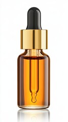 Fototapeta premium Amber Glass Dropper Bottle: Elegant Essential Oil Packaging