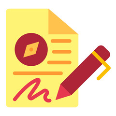 Contract Compass Vector Design Icon Style
