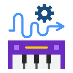 Synth Stream Vector Design Icon Style