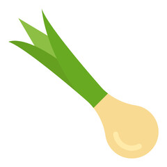 Green Onion Vector Design Icon Style