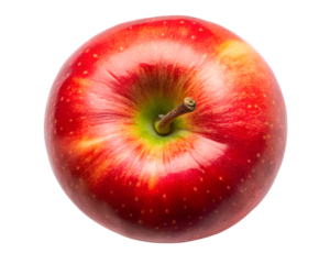 close up of red apple isolated on transparent background png