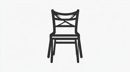 Simple chair design, white background, minimalist style, home decor
