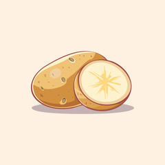 potato simple vector looks delicious