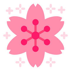 Sakura Blossom Vector Design Icon Style