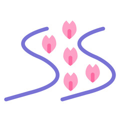 Petal Pathway Vector Design Icon Style