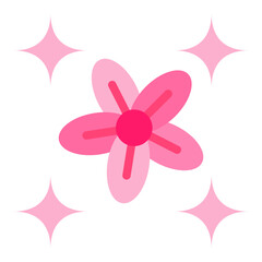 Sakura Spell Vector Design Icon Style