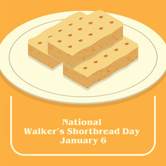 Vector Design National Walker’s Shortbread Day – January 6.