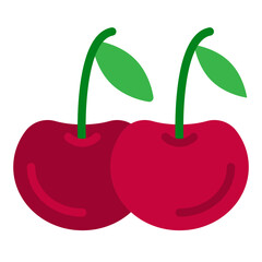 Cherry Cheerful Vector Design Icon Style