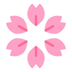 Sakura Scenery Vector Design Icon Style