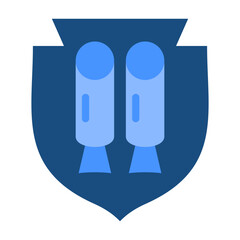 Bavarian Crest Shield Vector Design Icon Style