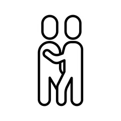 Snuggling Vector Icon