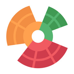 Sunburst Chart Vector Design Icon Style