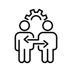 Fototapeta premium Mentor Mentee Vector Icon