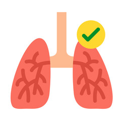 Healthy Lungs Vector Design Icon Style