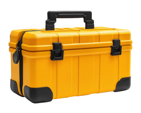 durable yellow security suitcase designed for fireproof and waterproof protection, ideal for storing valuable items safely. Its sturdy construction ensures reliability in various conditions