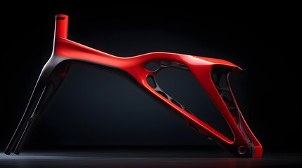 Sleek and Lightweight Carbon Fiber Bicycle Frame Designed for Futuristic Racing and High Speed Transportation