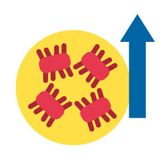 Fototapeta premium Bacterial Growth Vector Design Icon Style