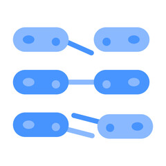 Obraz premium Microbial Genetics Vector Design Icon Style