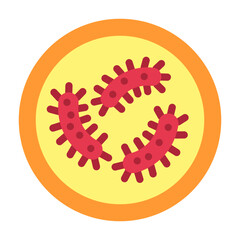 Microscopic Pathogen Vector Design Icon Style