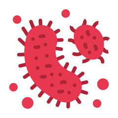 Microbial Pathogenesis Vector Design Icon Style