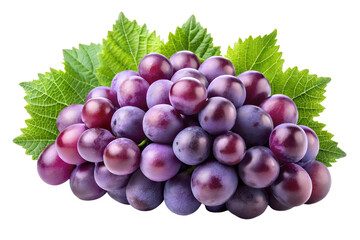 Fototapeta premium fresh purple tow grapes isolated on transparent background png