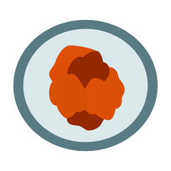 Coda alla Vaccinara Vector Design Icon Style