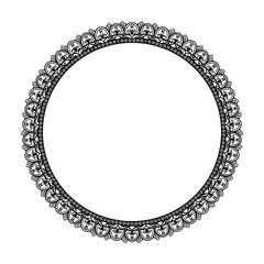 Mandala Art Patter Black and White 