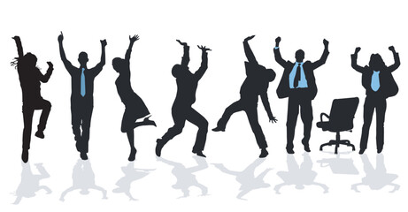 Vergnügen und Freude im Büro, Illustration...eps