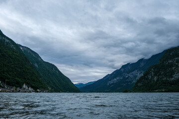 Dramatic Cloudy Sky Over Hallstatt Lake