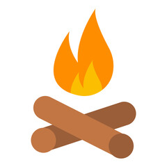 Campfire Vector Design Icon Style