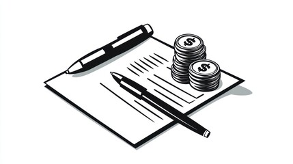 Contract signing, payment, office, document, financial