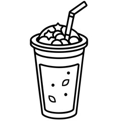 Elegant Coffee Cup Outline for Vector Designs