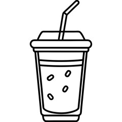 Elegant Coffee Cup Outline for Vector Designs