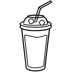 Elegant Coffee Cup Outline for Vector Designs