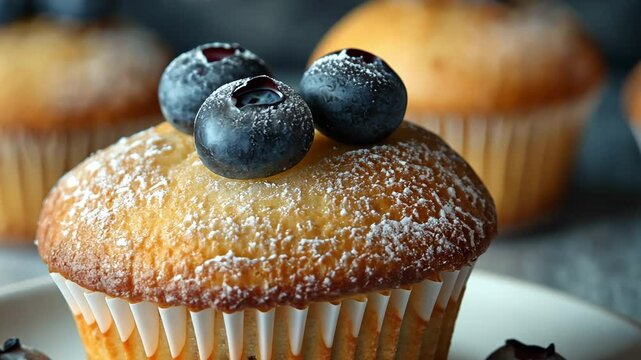 muffin with blueberries