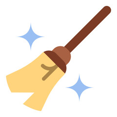 Witch's Broom Vector Design Icon Style