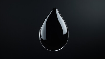 luminescent water droplet suspended in mid air, creating surreal effect. glossy surface reflects light beautifully, enhancing its visual appeal