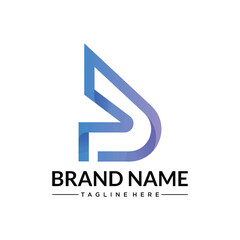 D gradient abstract colorful logo