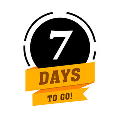 Conto alla rovescia sinistra giorni banner. contare la vendita a tempo. Nove, otto, sette, sei, cinque, quattro, tre, due, uno, zero giorni rimasti. Illustrazione