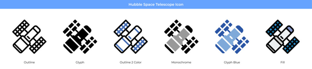 Hubble Space Telescope Icon Set