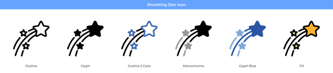 Shootting Star Icon Set
