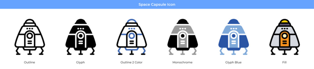 Space Capsule Icon Set