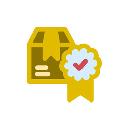 reward gift box flat style icon