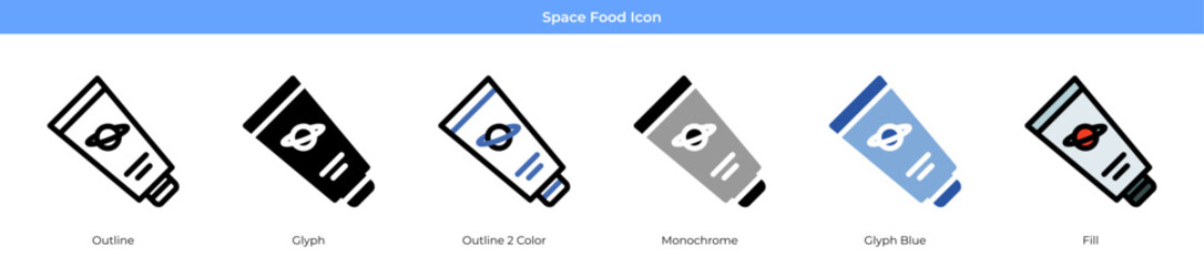 Space Food Icon Set