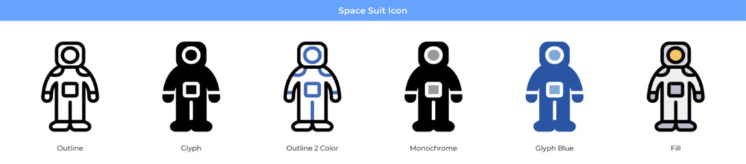 Space Suit Icon Set