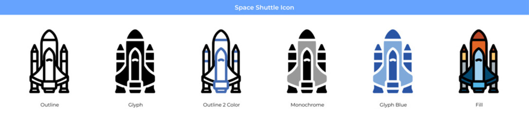 Space Shuttle Icon Set