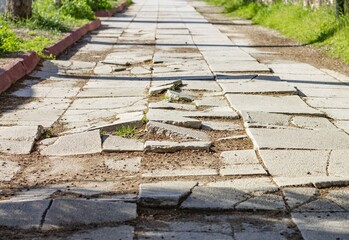 Broken Tiles, Fractured Ground , Shattered Surface